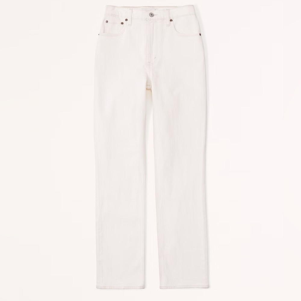 Abercrombie 90s straight ultra high rise curve love jeans